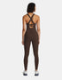 Activewear Jumpsuit for Ladies – Gym, Dance, Yoga, Pilates - Mocka Brown