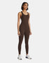 Activewear Jumpsuit for Ladies – Gym, Dance, Yoga, Pilates - Mocka Brown