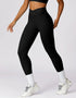 Cross-Over Gym Leggings - Black