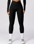 Cross-Over Gym Leggings - Black