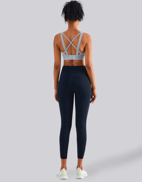 High Impact Sports Bra - Fixed Cups - Rhino Grey