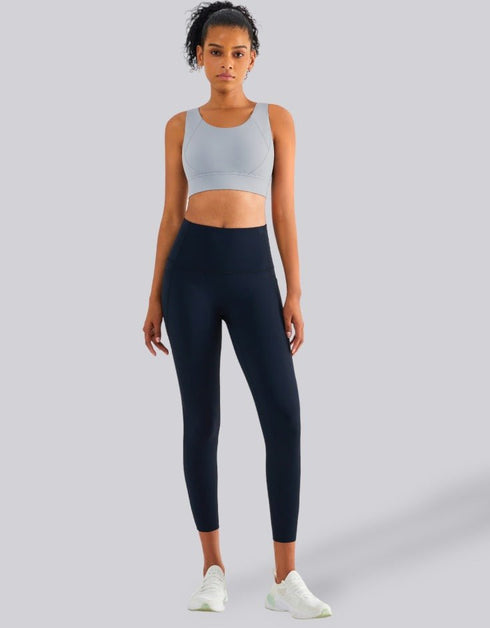 High Impact Sports Bra - Fixed Cups - Rhino Grey