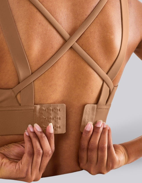 High Impact Sports Bra - Fixed Cups - Zelensky Brown