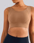 High Impact Sports Bra - Fixed Cups - Zelensky Brown