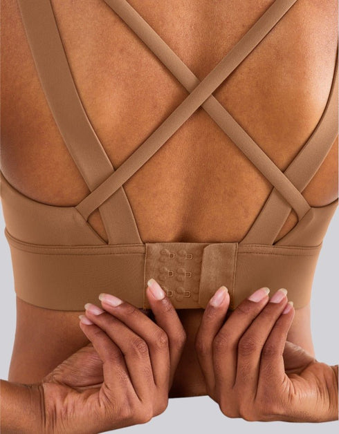 High Impact Sports Bra - Fixed Cups - Zelensky Brown