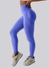 High Waist Seamless Active Leggings - Blue