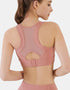 Ladies Sports Bra - Tank Crop Top - High Impact - Light Pink
