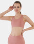 Ladies Sports Bra - Tank Crop Top - High Impact - Light Pink