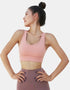 Ladies Sports Bra - Tank Crop Top - High Impact - Light Pink