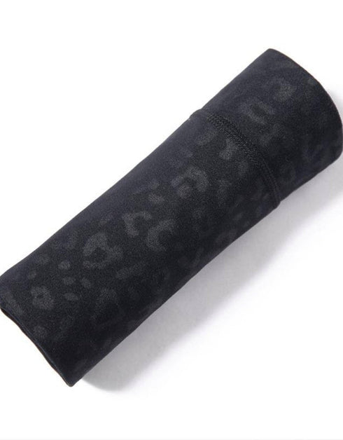 Leopard Print Leggings - Black