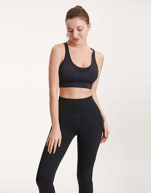 Medium Impact Sports Bra - Black