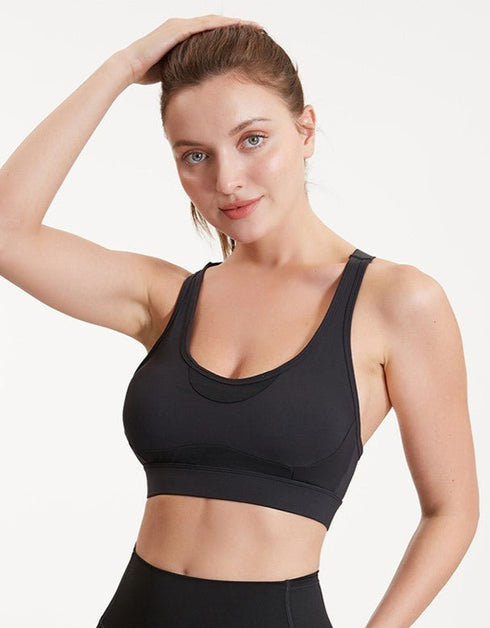 Medium Impact Sports Bra - Black