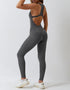 Racerback Activewear Jumpsuit - Grey