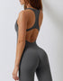 Racerback Activewear Jumpsuit - Grey
