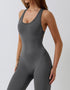 Racerback Activewear Jumpsuit - Grey