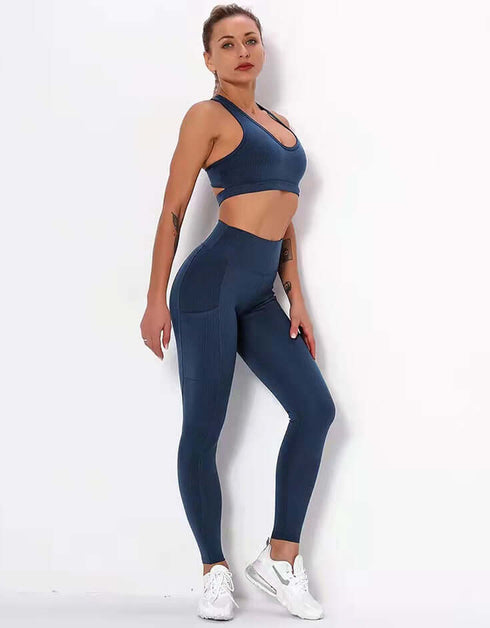 Shockproof Sports Bra - Navy Blue