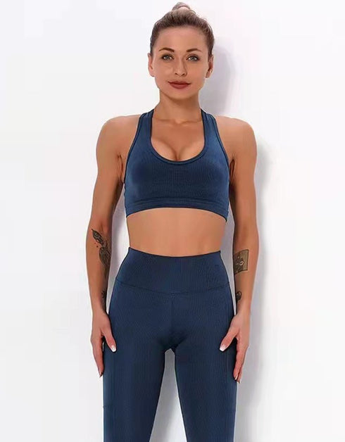 Shockproof Sports Bra - Navy Blue
