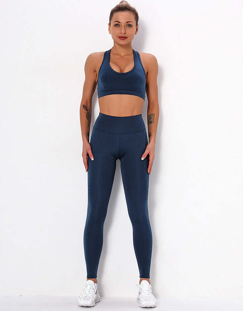 Shockproof Sports Bra - Navy Blue