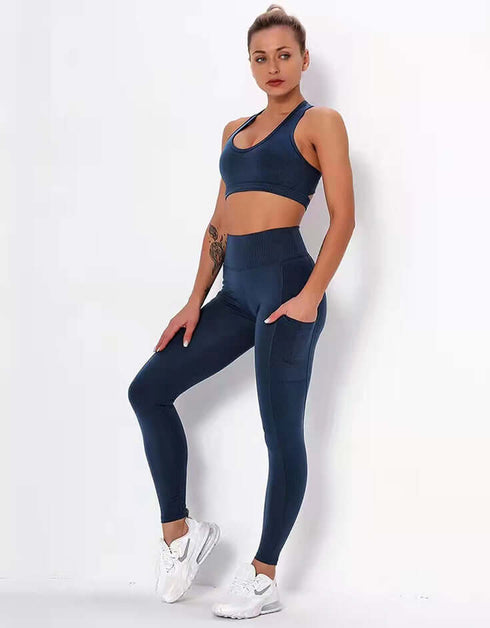 Shockproof Sports Bra - Navy Blue