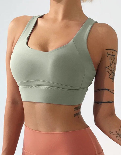 Sports Bra High Impact - Sage Green