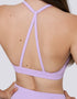 Sports Bra - Spaghetti Strap - Halter Neck - Open Back - Lilac