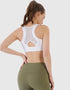 Women Sports Bra - Fitness Yoga - Tank Crop Top - High Impact Support - White