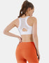 Women Sports Bra - Fitness Yoga - Tank Crop Top - High Impact Support - White