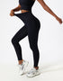 Women's High-Waisted Full-Length Leggings - Black