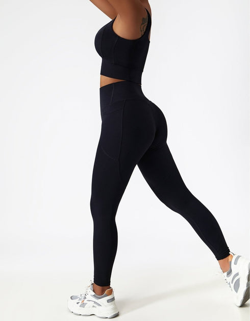 Women's High-Waisted Full-Length Leggings - Black