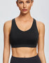 Womens Sports Bra High Support Padded - Black