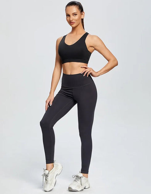 Womens Sports Bra High Support Padded - Black