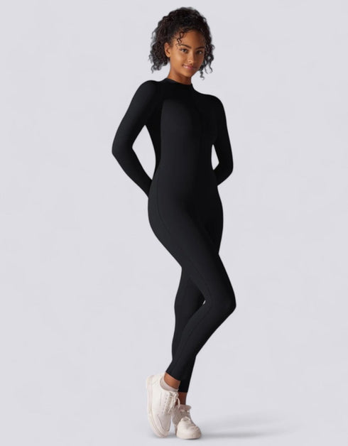 Zipped Jumpsuit Full Length Arms & Legs - Black