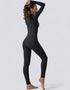 Zipped Jumpsuit Full Length Arms & Legs - Black