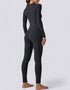 Zipped Jumpsuit Full Length Arms & Legs - Black