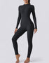 Zipped Jumpsuit Full Length Arms & Legs - Black