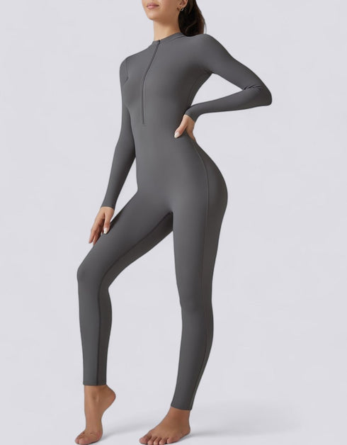 Zipped Jumpsuit Full Length Arms & Legs - Grey