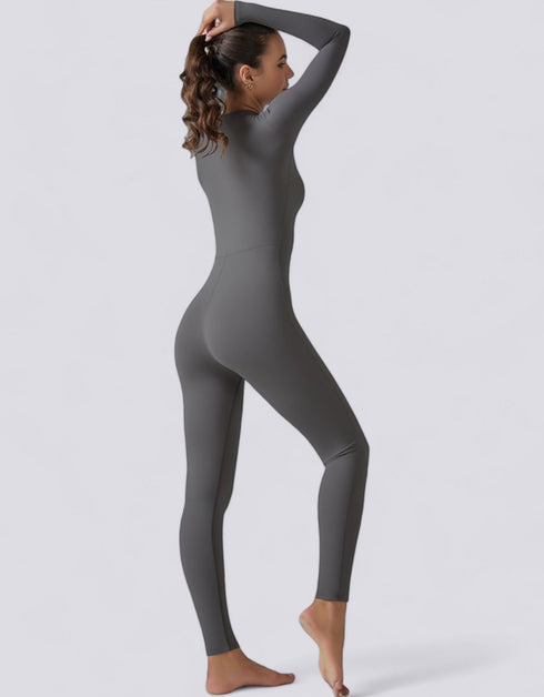 Zipped Jumpsuit Full Length Arms & Legs - Grey