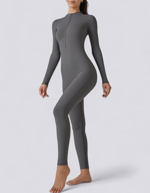 Zipped Jumpsuit Full Length Arms & Legs - Grey