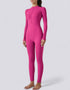 Zipped Women's Jumpsuit Full Length - Pink