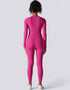 Zipped Women's Jumpsuit Full Length - Pink