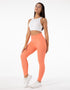 High Waist Seamless Gym Yoga Fitness Leggings - Peach