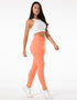 High Waist Seamless Gym Yoga Fitness Leggings - Peach