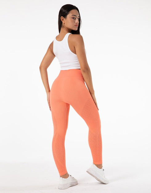 High Waist Seamless Gym Yoga Fitness Leggings - Peach