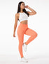High Waist Seamless Gym Yoga Fitness Leggings - Peach