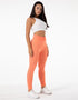 High Waist Seamless Gym Yoga Fitness Leggings - Peach
