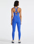 Ladies Active Wear Jumpsuit – Yoga Gym Fitness Dance - Blue