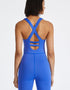 Ladies Active Wear Jumpsuit – Yoga Gym Fitness Dance - Blue