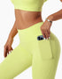 Sports Leggings with Pockets, Lime Green
