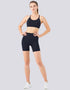 Fitness Sports Bra - Halter Neck - Open Back - Black