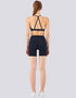 Fitness Sports Bra - Halter Neck - Open Back - Black